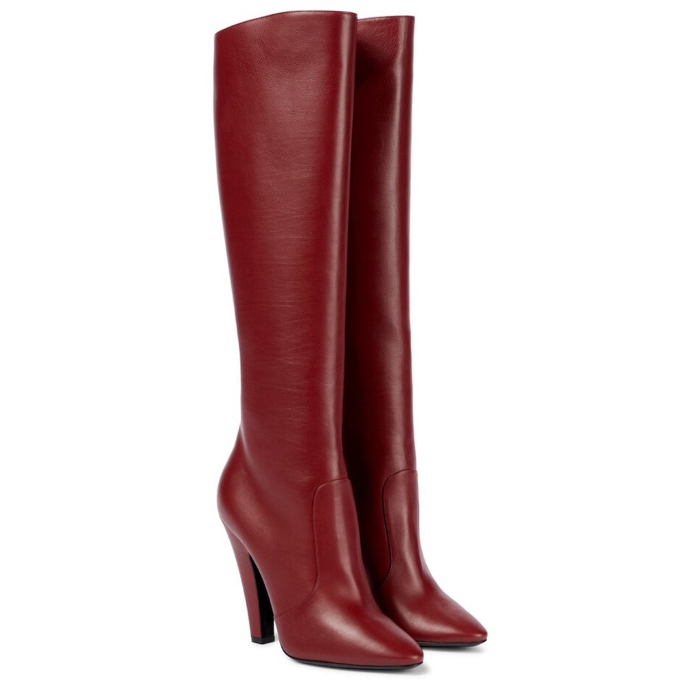 Saint Laurent Red 68 Knee-High Boots